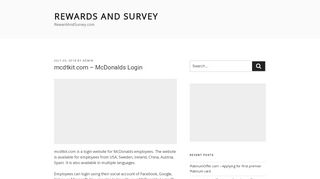 
                            11. mcdtkit.com - McDonalds Login