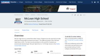 
                            5. McLean High School in Mclean, VA - US News Best High ...