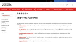 
                            7. MD Anderson Employee Resources | MD Anderson Cancer Center