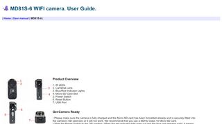 
                            4. MD81S-6 WIFI camera. User Manual. English.