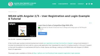 
                            1. MEAN with Angular 2/5 - User Registration and Login ...