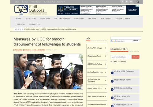 
                            3. Measures by UGC for smooth disbursement of fellowships to students ...