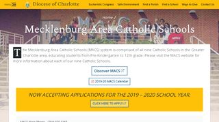 
                            1. Mecklenburg Area Catholic Schools | Diocese of Charlotte