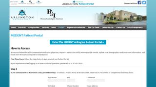 
                            1. MEDENT Patient Portal - Arlington Orthopedics