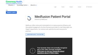 
                            8. Medfusion Patient Portal | Greenway Health