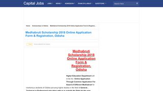 
                            1. Medhabruti Scholarship 2018 Online Application Form ...