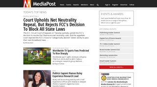 
                            3. MediaPost - News and Conferences for Media, Advertising ...