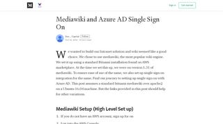 
                            6. Mediawiki and Azure AD Single Sign On - VivritiEngineering ...