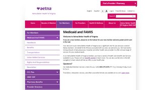 
                            9. Medicaid and FAMIS | Aetna Better Health of Virginia