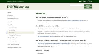 
                            7. Medicaid | Green Mountain Care