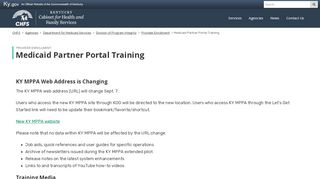 
                            2. Medicaid Partner Portal Training - Kentucky Cabinet for Health and ...