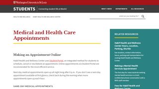 
                            1. Medical and Health Care Appointments | Students