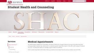 
                            4. Medical Appointments :: Student Health and Counseling | The ...