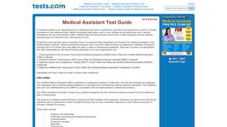 
                            7. Medical Assistant Test Guide - Tests.com