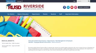 
                            9. Medical Benefits - Riverside Unified School District