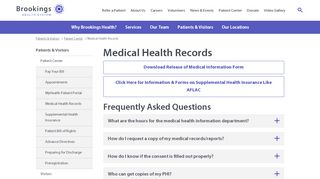 
                            4. Medical Health Records | Brookings Health System