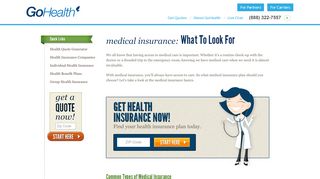 
                            6. Medical Insurance – Go Health Insurance