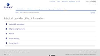 
                            6. Medical provider billing information | Claims | Zurich Insurance