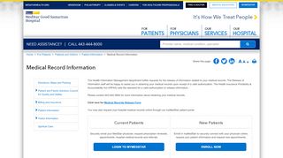 
                            7. Medical Record Information - MedStar Good Samaritan Hospital