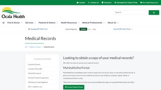 
                            1. Medical Records | Ocala Health | Ocala, FL