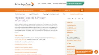 
                            7. Medical Records & Privacy - AdvantageCare Physicians