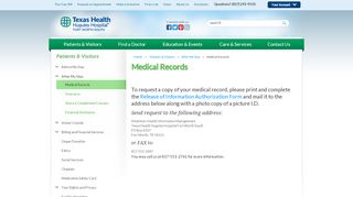 
                            3. Medical Records - Texas Health Huguley