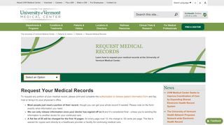 
                            9. Medical Records - University of Vermont Medical Center - Burlington, VT