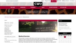
                            6. Medical Services - Central Washington University