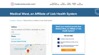 
                            9. Medical West, an Affiliate of Uab Health System | MedicalRecords.com