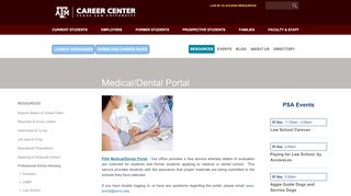 
                            7. Medical/Dental Portal - Texas A&M Career Center