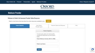 
                            8. Medicare Provider - Online Resources | Oxford Life