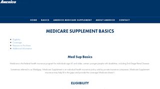 
                            2. Medicare Supplement - Americo