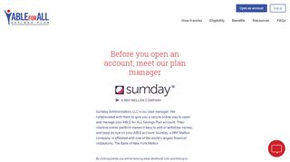 
                            3. Meet Sumday, our Plan Manager — ABLE for All Savings Plan