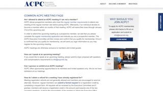 
                            8. Meeting FAQs - www.acpcnet.org - ACPC Winter Meeting