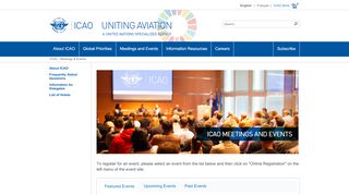 
                            4. Meetings & Events - ICAO