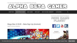 
                            6. Mega Man X DiVE – Beta Sign Up (Android) | Alpha Beta Gamer