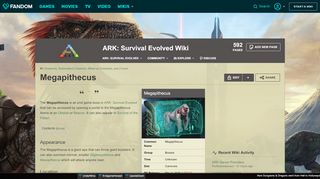 
                            8. Megapithecus | ARK: Survival Evolved Wiki | FANDOM powered by ...