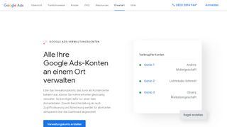 
                            2. Mehrere Kundenkonten einfach verwalten – Google Ads