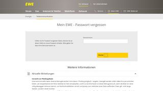 
                            10. Mein EWE - Passwort vergessen - login-tk.ewe.de