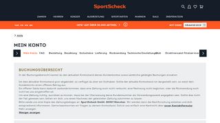 
                            3. Mein Konto im Online Shop von SportScheck kaufen