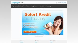 
                            3. Mein Konto › PAYANGO Visa Debit - Debitkarte ohne Schufa