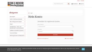 
                            1. Mein Konto - shop.kohinoordeutschland.de