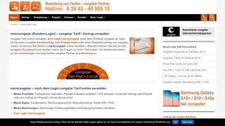 
                            8. meincongstar (Kunden-Login) – congstar Tarif / …