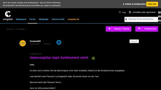 
                            4. meincongstar login funktioniert nicht - meincongstar - congstar ...