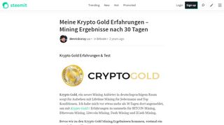 
                            8. Meine Krypto Gold Erfahrungen - steemit.com