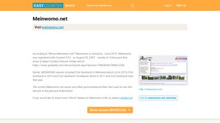 
                            6. Meinwomo.net whois history records