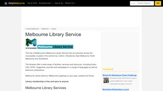 
                            5. Melbourne Library Service - What's On Melbourne - Only ...