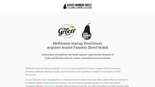 
                            3. Melbourne startup YourGrocer ... - aussiefarmers.com.au