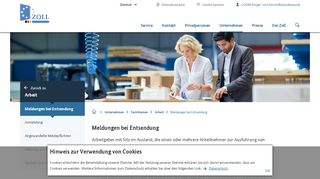 
                            4. Meldungen bei Entsendung - Zoll online