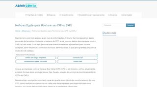 
                            8. Melhores Opções para Monitorar seu CPF ou CNPJ • …